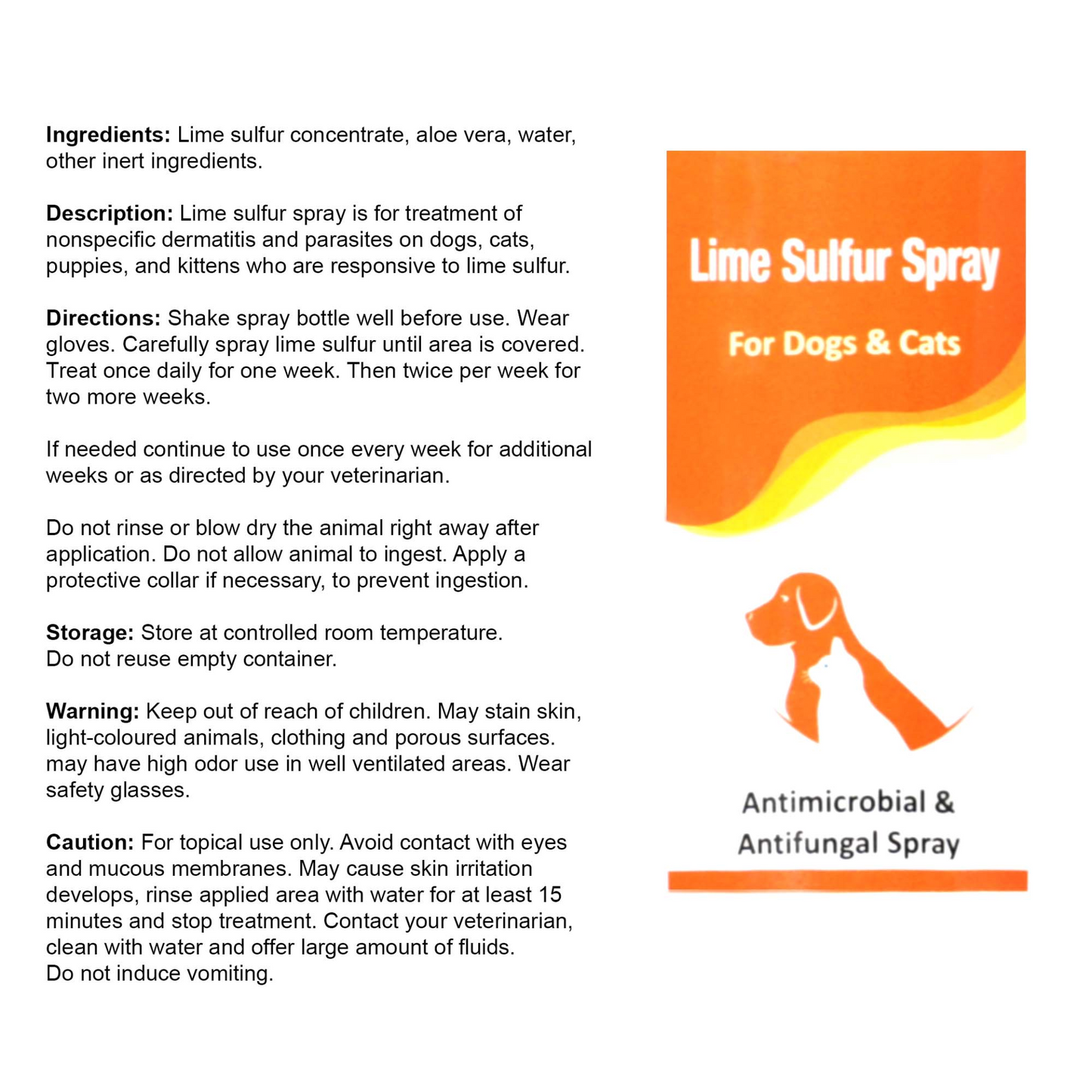 Healthy Paw Life - Spray de azufre y lima - Cuidado de mascotas para piel seca y con picazón - Cuidado localizado y solución segura para perros, gatos, cachorros, gatitos y caballos