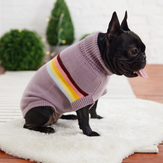 Retro Dog Sweater - Lavender | GF Pet