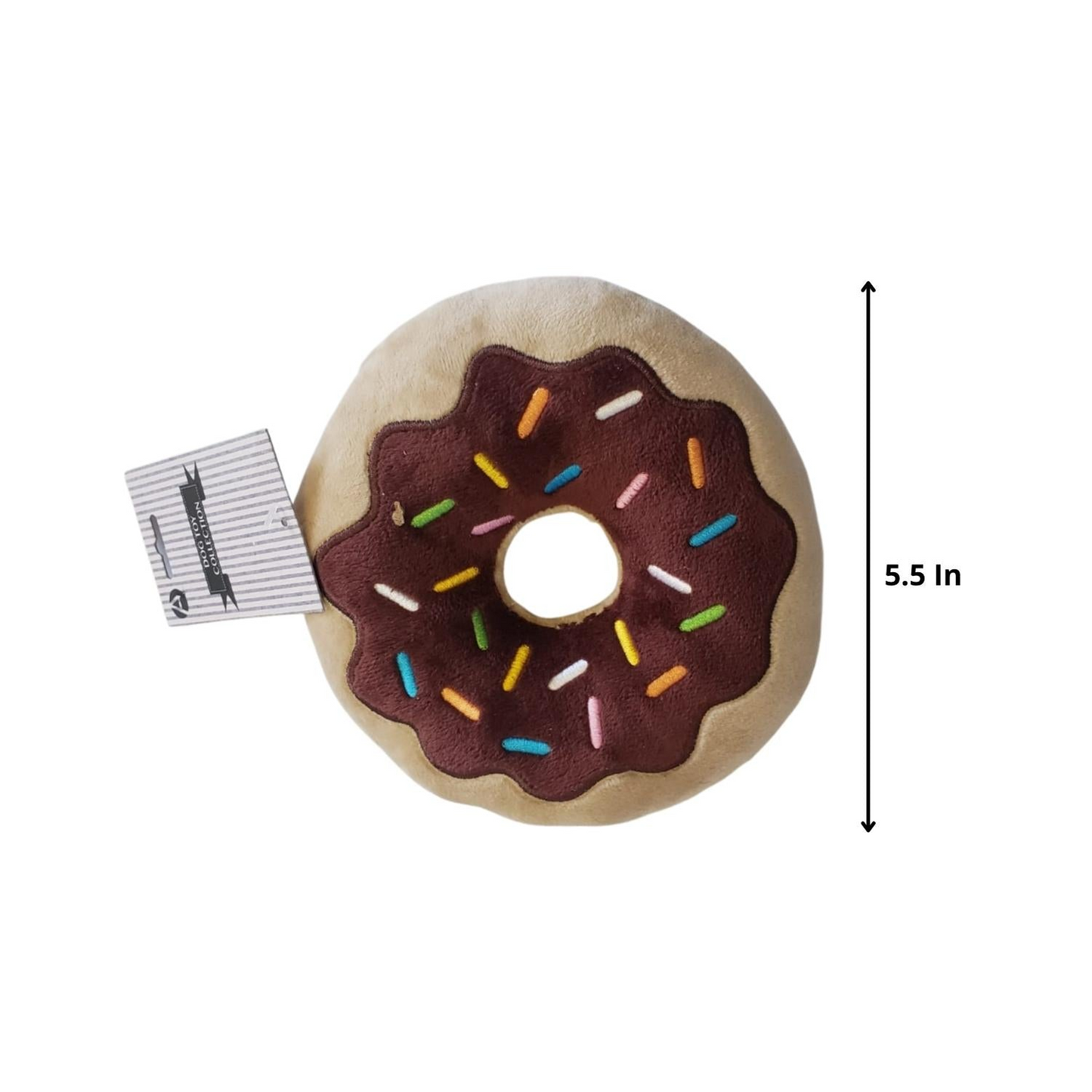Juego interactivo de juguetes para perros de peluche con forma de donut (chocolate y fresa)