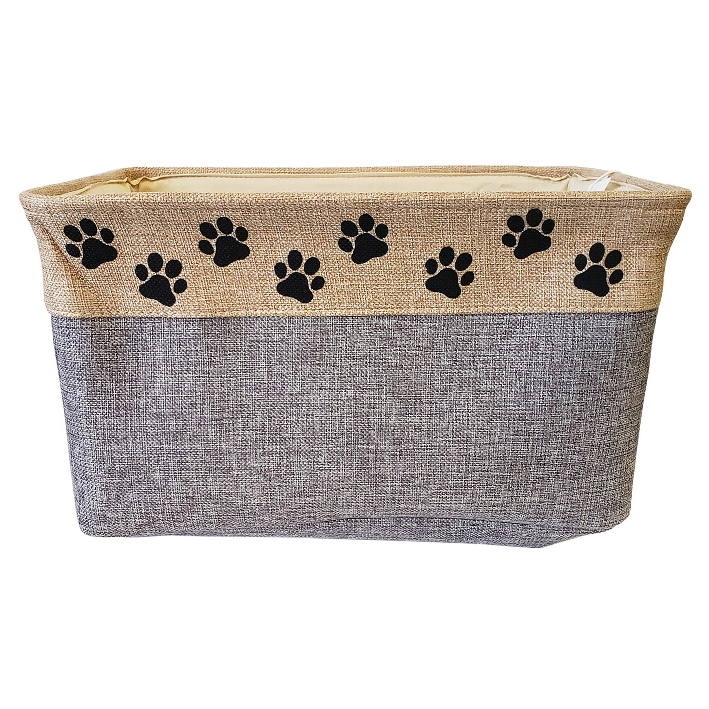 Cesta de almacenamiento de juguetes para perros de tela plegable - Contenedor de juguetes para mascotas