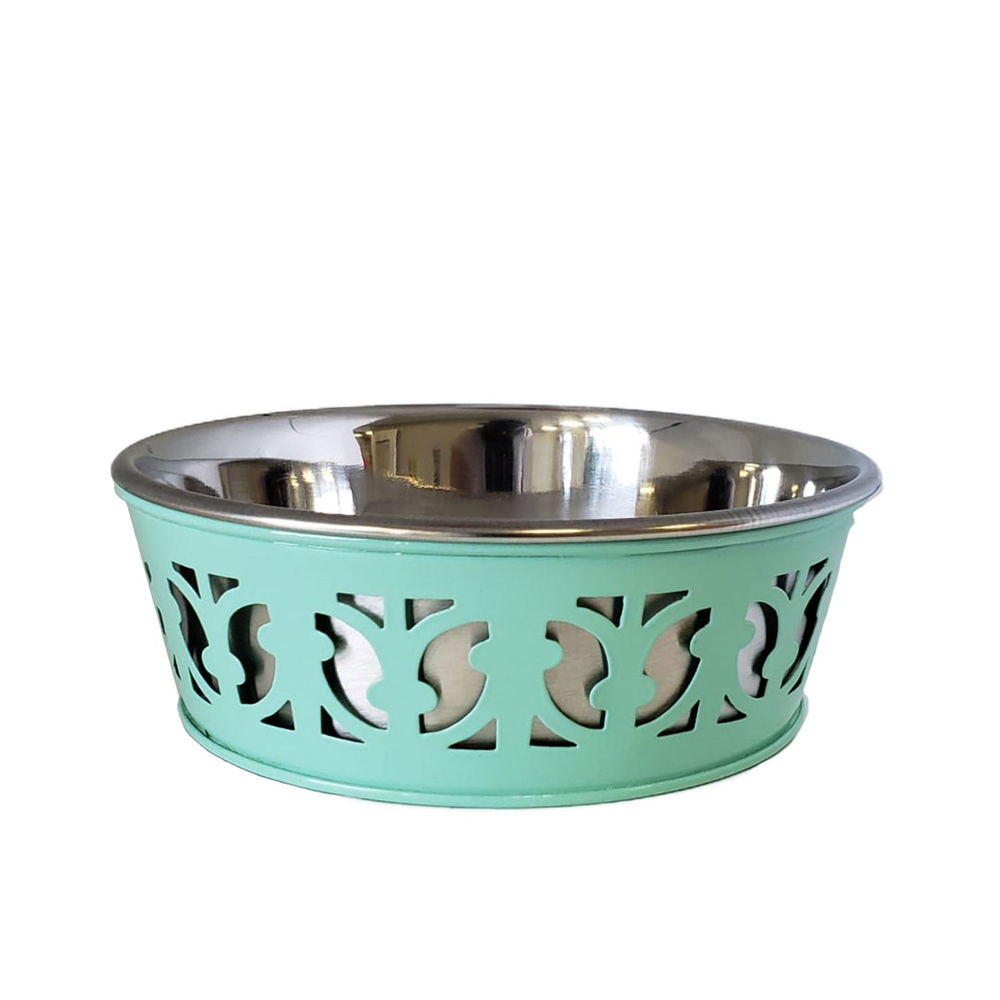 Cuenco para perros de acero inoxidable, color verde menta RE
