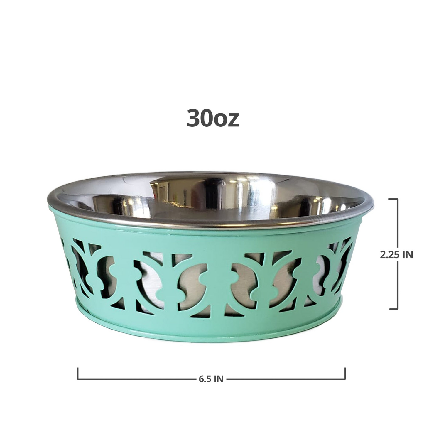 Cuenco para perros de acero inoxidable, color verde menta RE