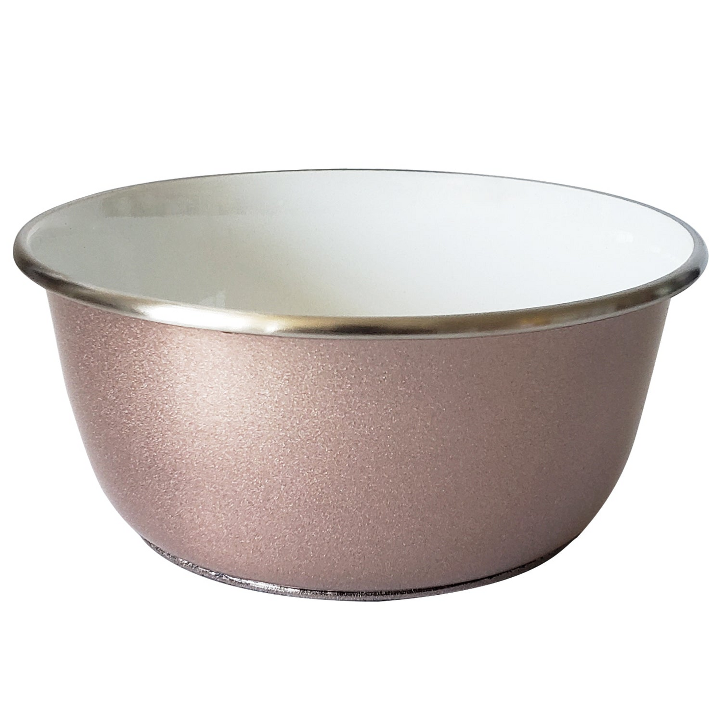 DUROBOLZ Cuenco hondo con fondo de goma y estampado de patas - Acero inoxidable - Oro rosa