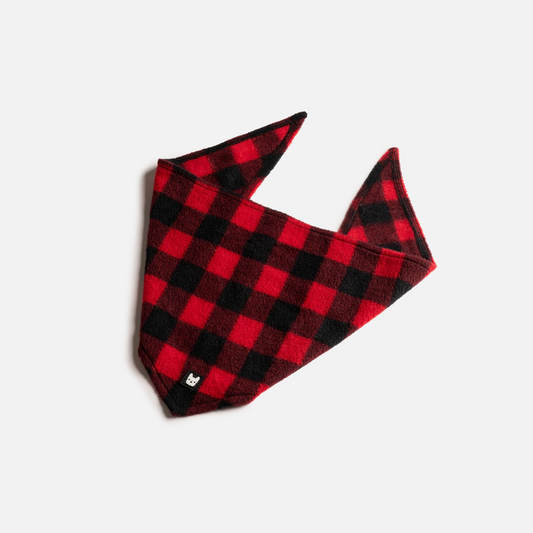 Plaid Dog Bandana - Red | Silver Paw