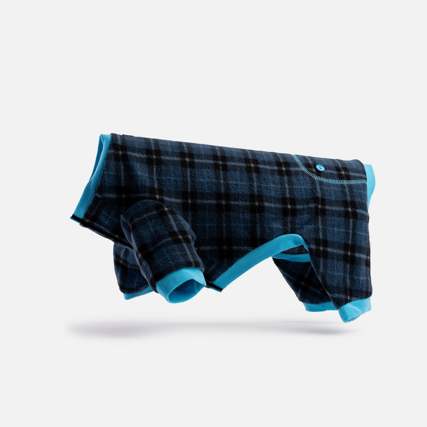 Pijama para perro a cuadros - Azul