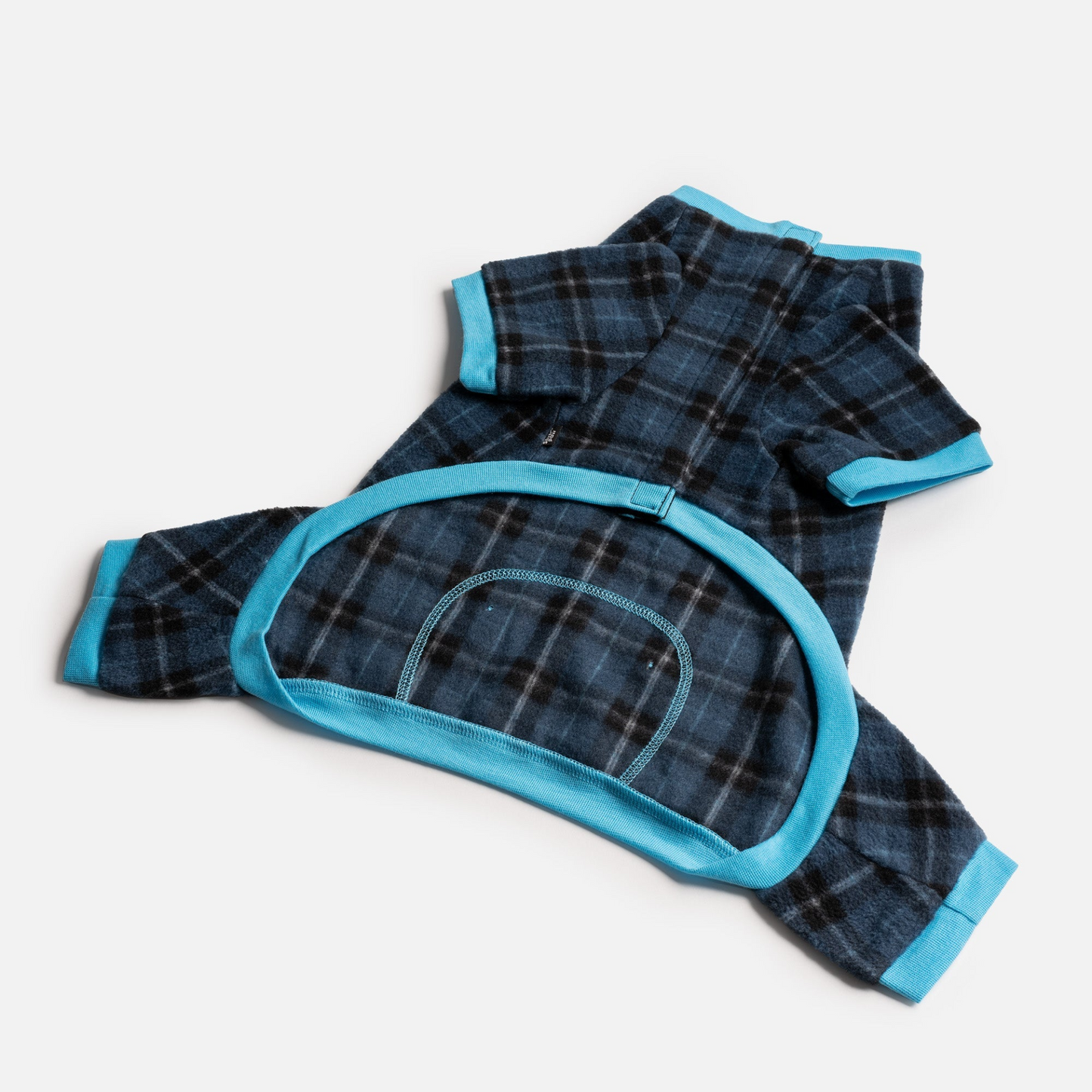Pijama para perro a cuadros - Azul