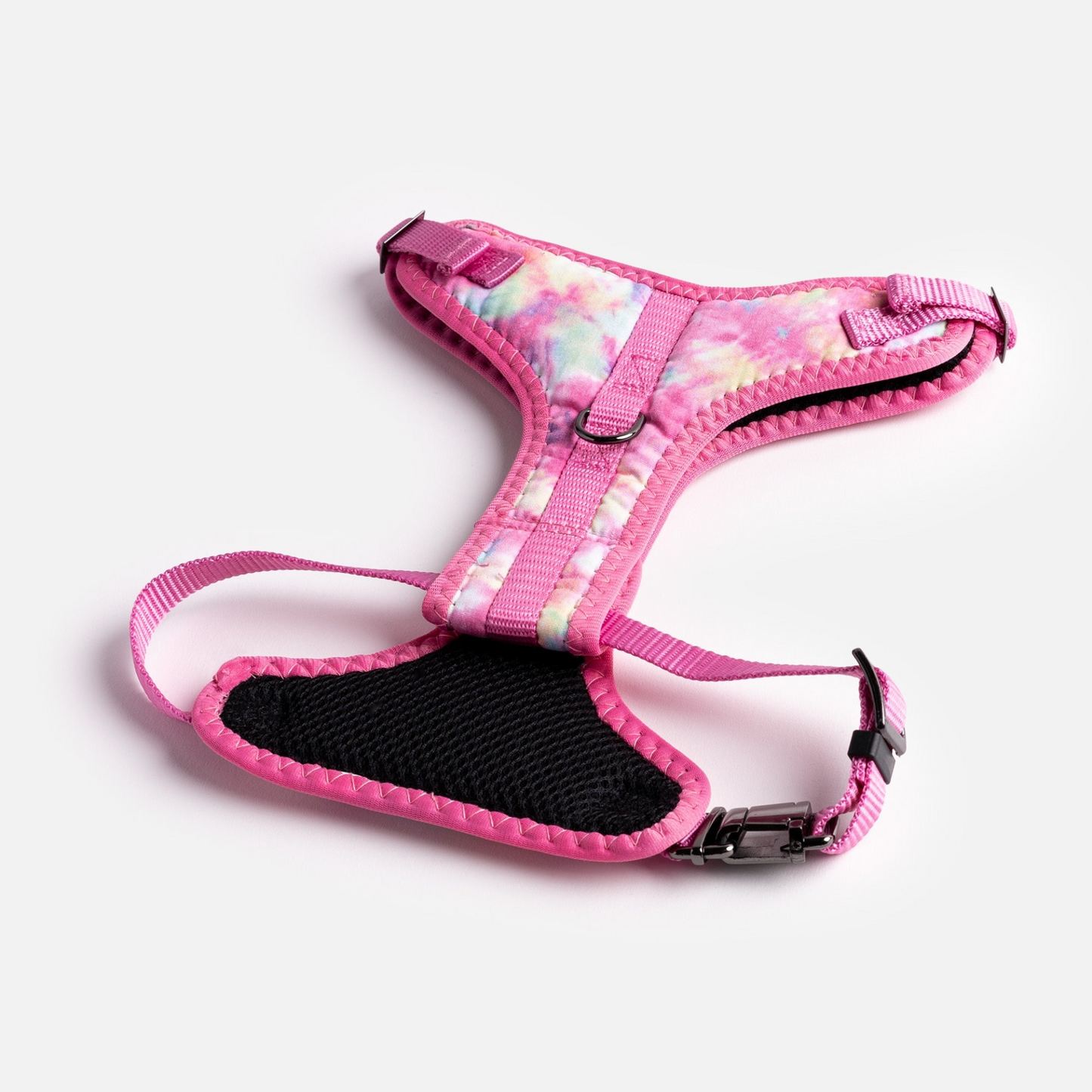 Arnés para perros de popelina - Tie Dye rosa