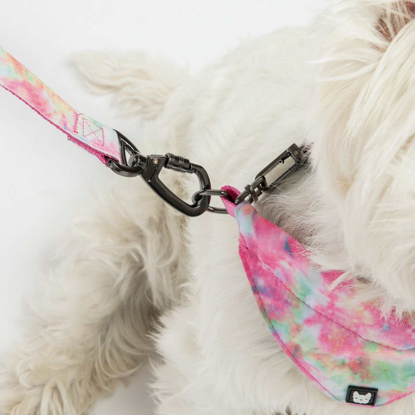 Correa para perro de popelina - Tie Dye rosa