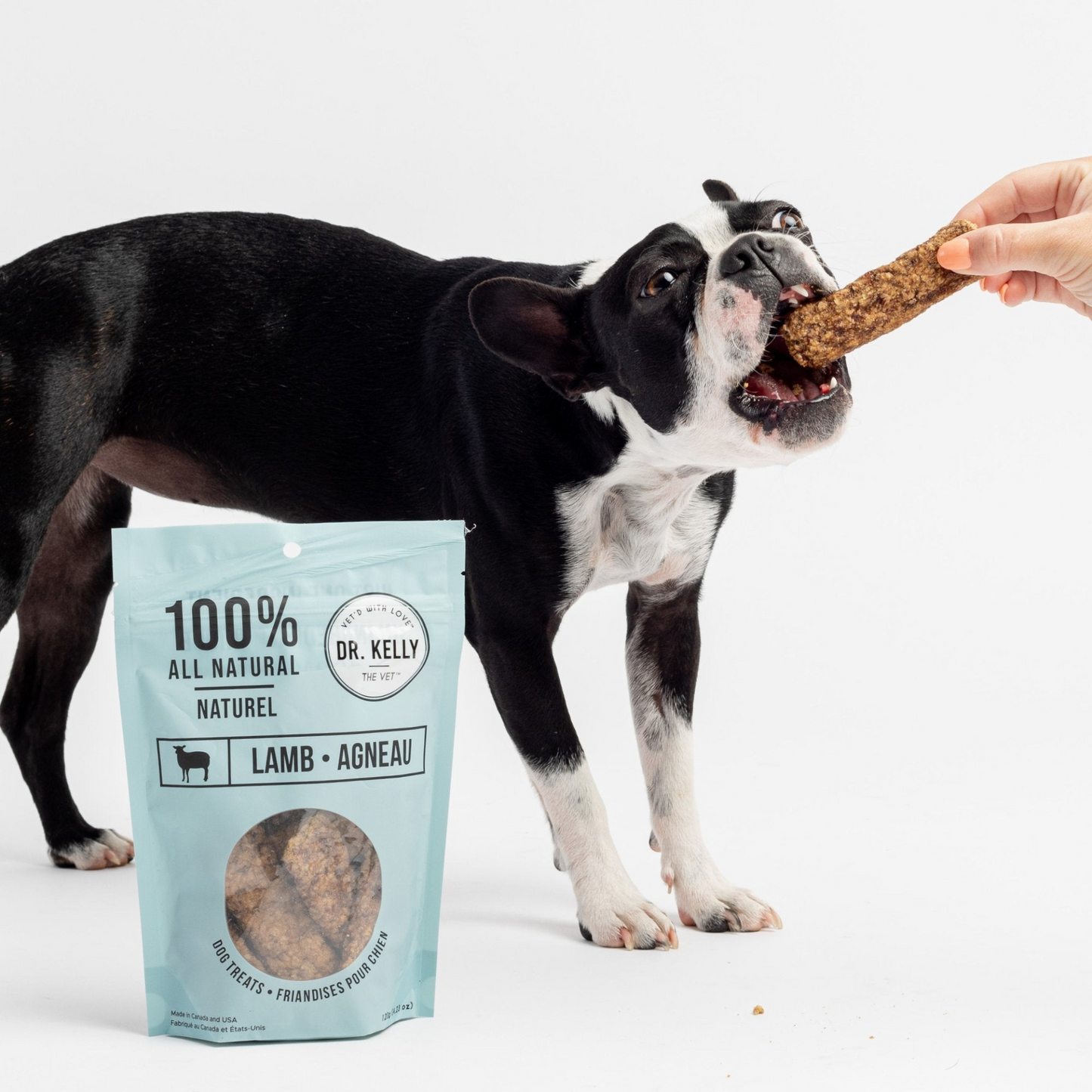Paquete de 4 golosinas para perros 100% naturales Dr. Kelly The Vet - Cordero 50 g / cada uno