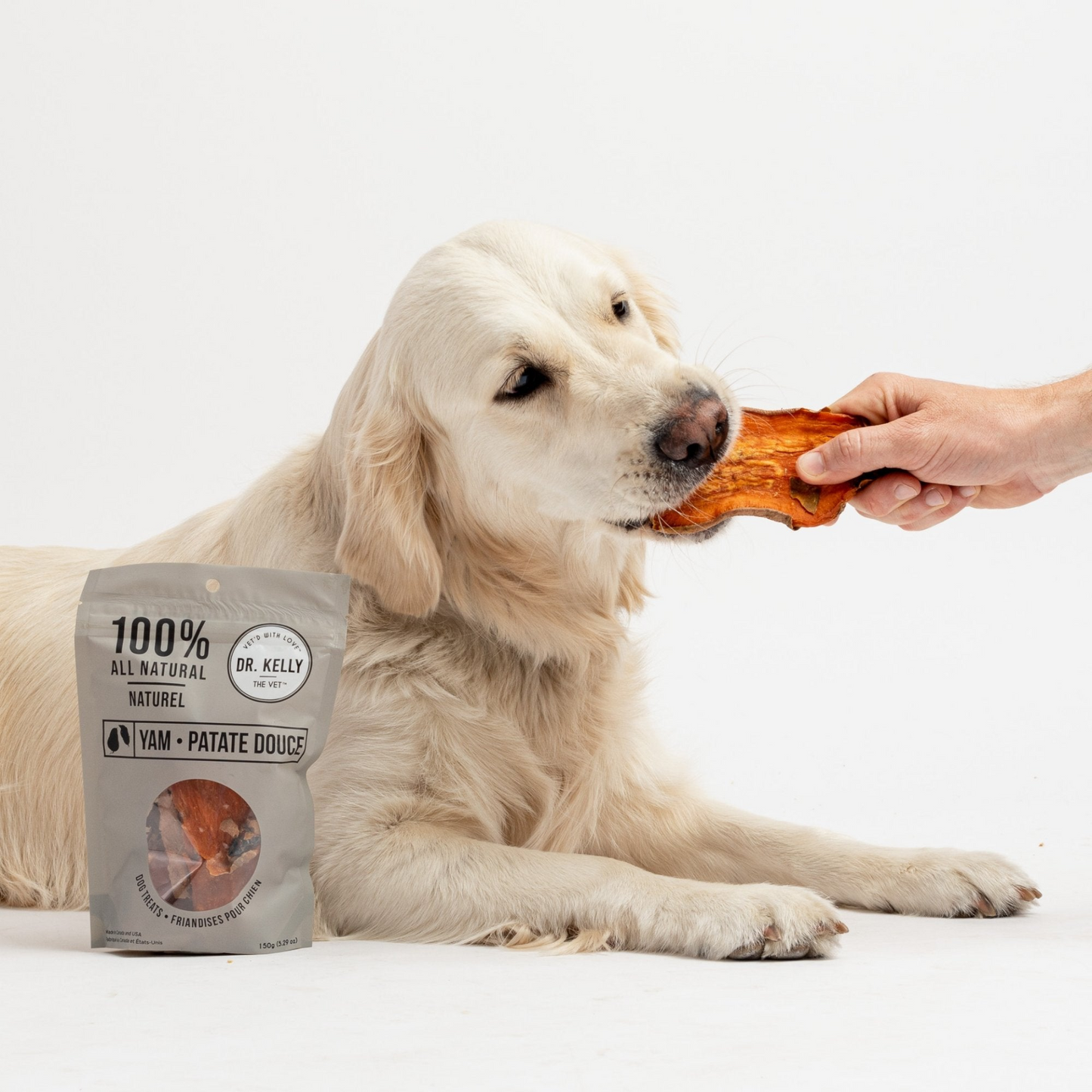 Paquete de 4 - Dr. Kelly The Vet Golosinas para perros 100% naturales - Yam