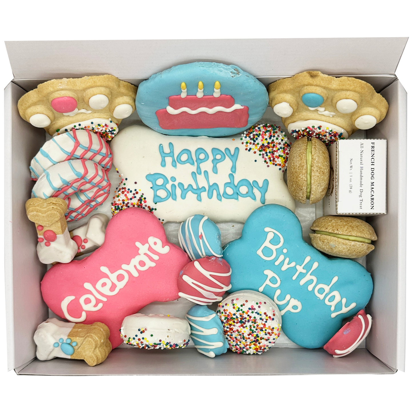 Caja de regalo de golosinas para perros Happy Birthday de Bonne et Filou
