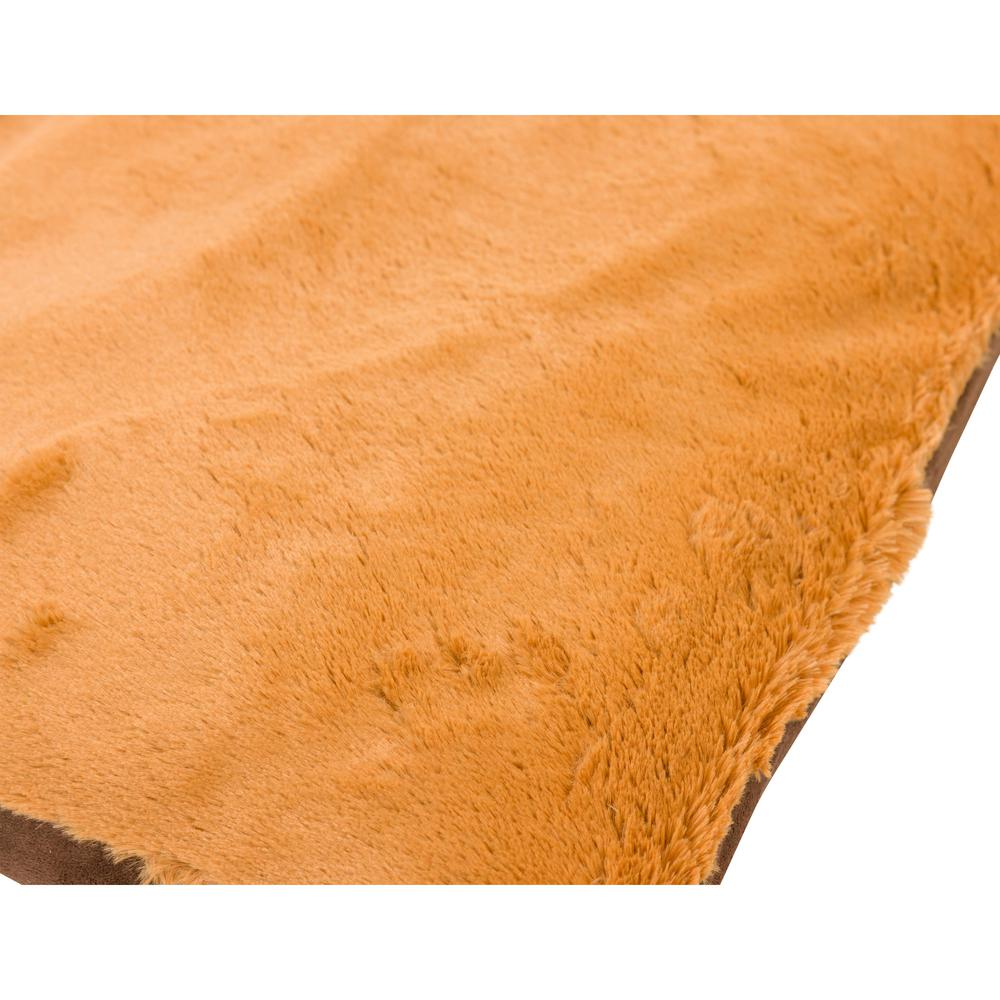 Armarkat Alfombrilla extragrande para cama para mascotas en color moca y marrón tierra, ante sintético y felpa suave