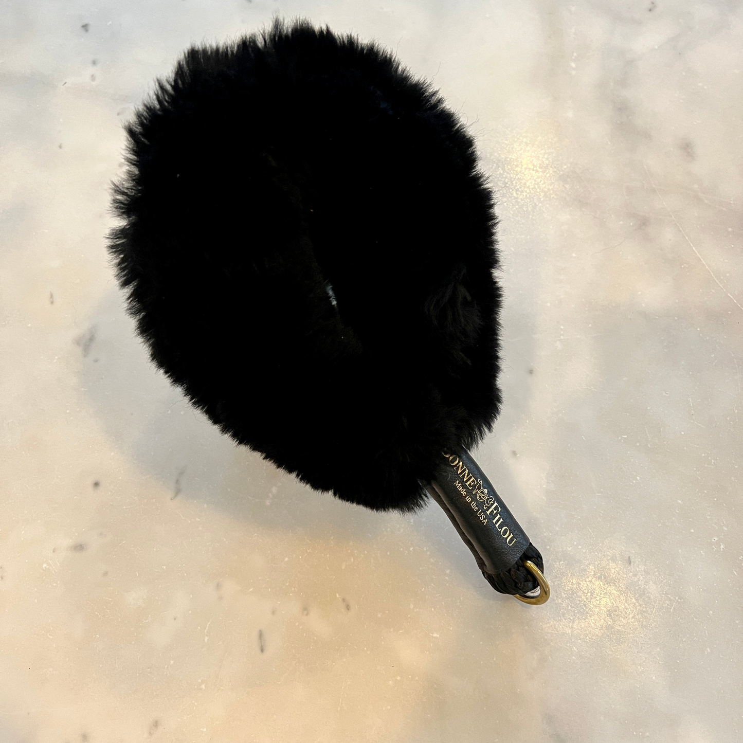Bonne et Filou Agarre de piel de oveja para su correa