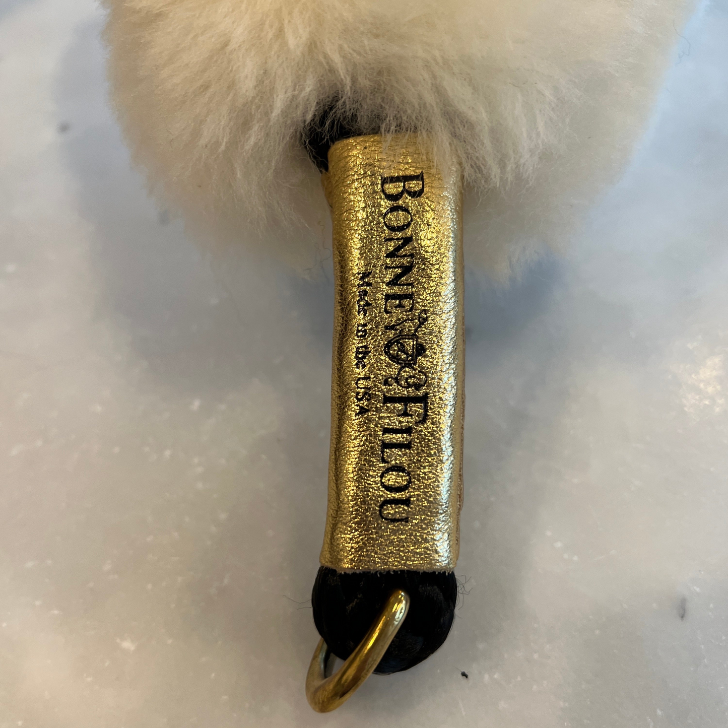 Bonne et Filou Agarre de piel de oveja para su correa