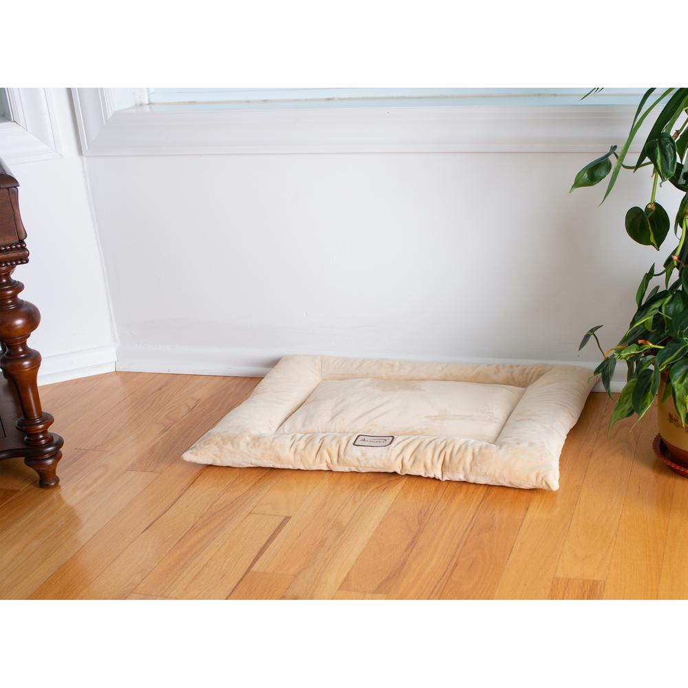 Armarkat Alfombrilla grande para cama para mascotas en color beige - Modelo M01CMH-L con cómodo cojín de relleno de poliéster para perros