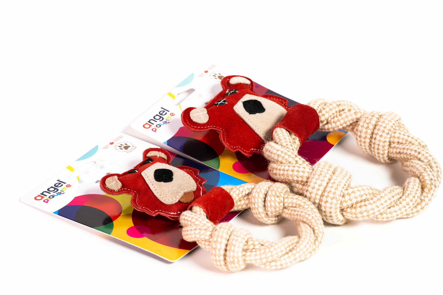 Juguete natural para perros Bear & Rope: tiempo de juego interactivo suave y duradero
