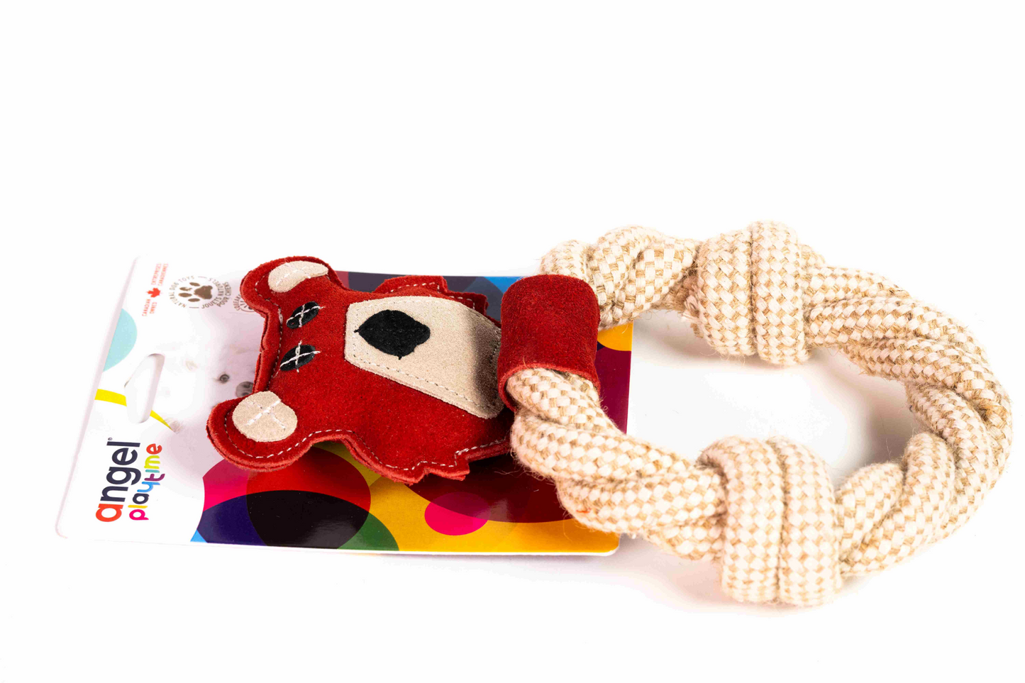Juguete natural para perros Bear & Rope: tiempo de juego interactivo suave y duradero
