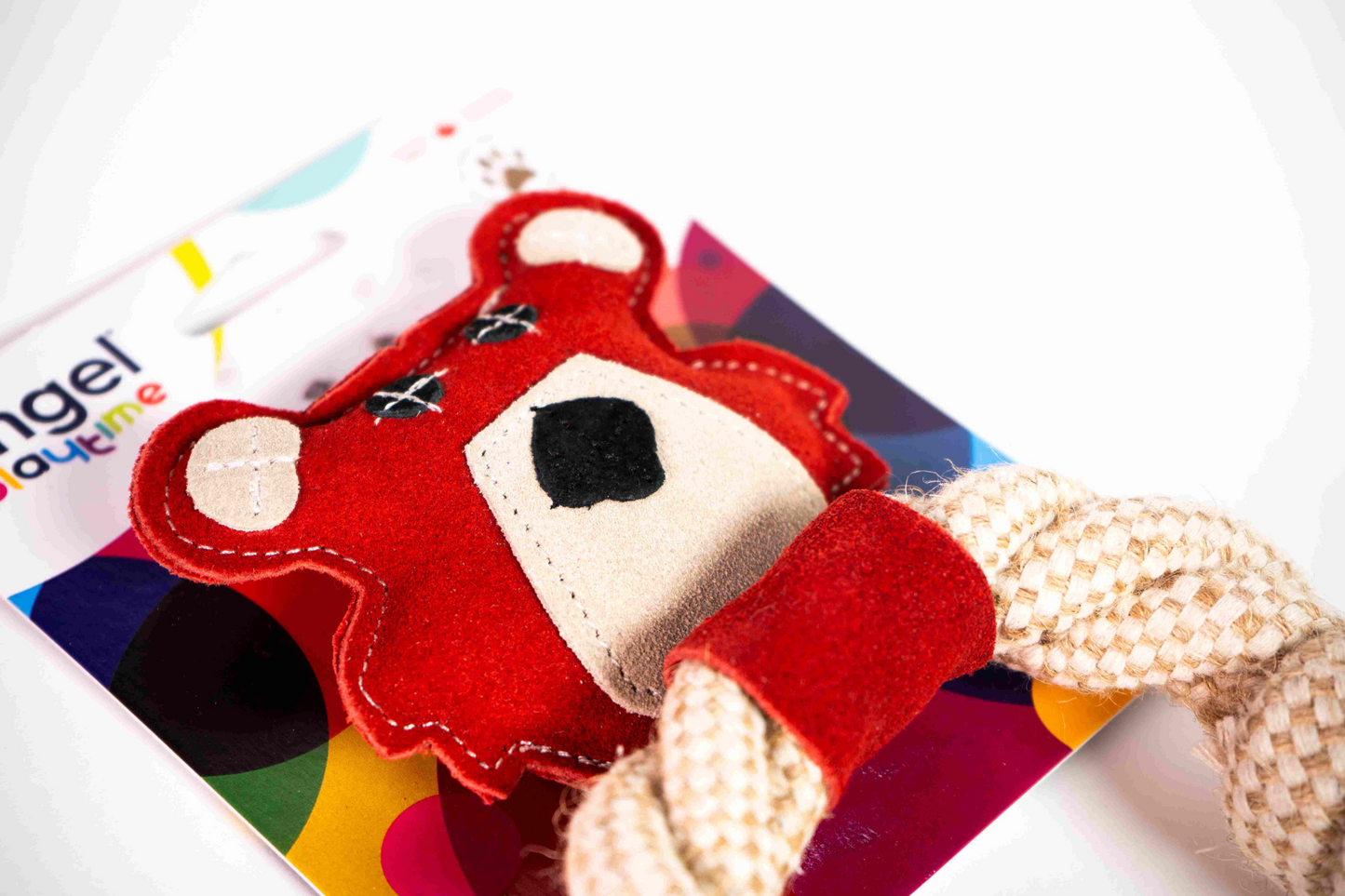 Juguete natural para perros Bear & Rope: tiempo de juego interactivo suave y duradero