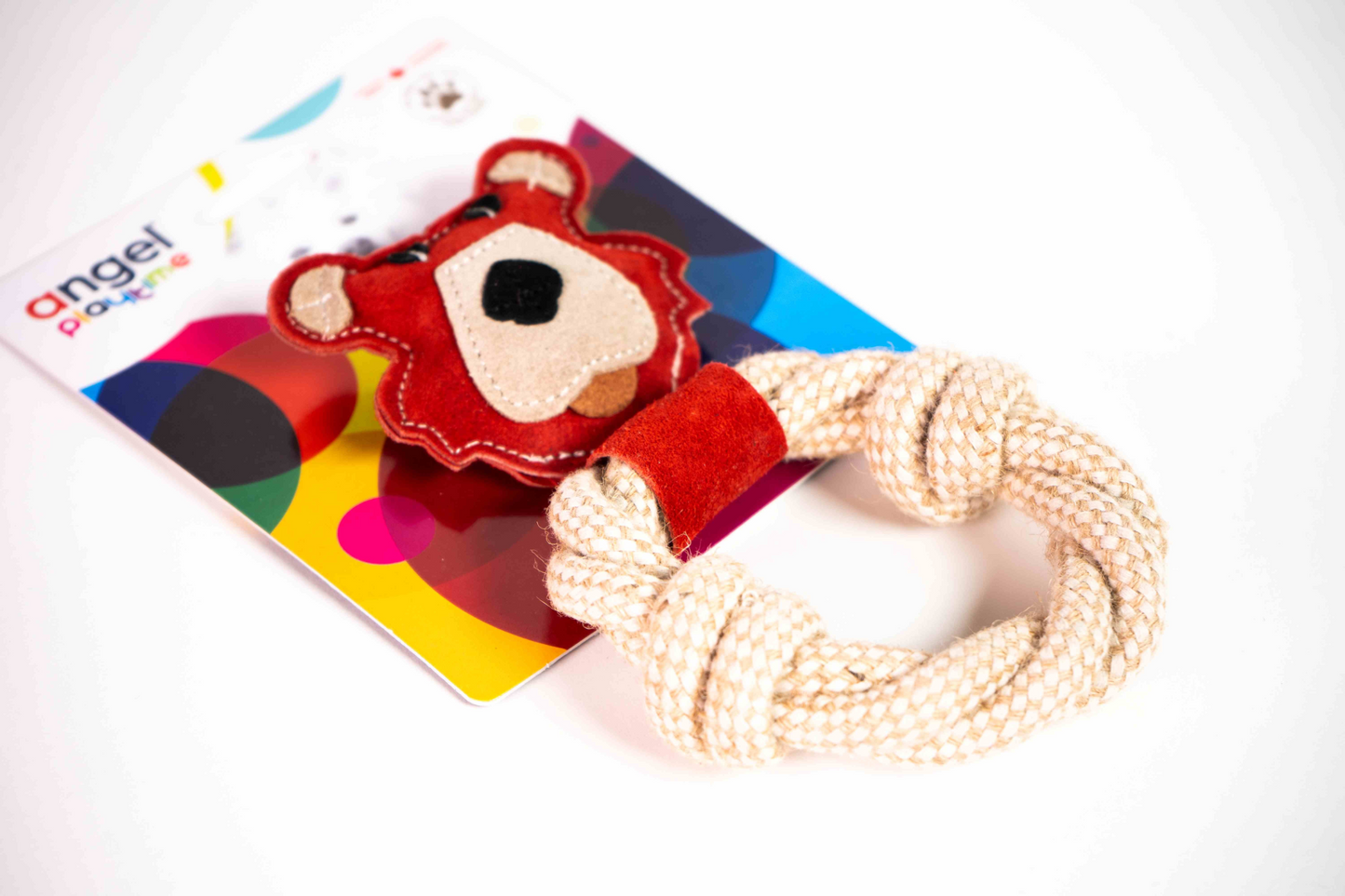 Juguete natural para perros Bear & Rope: tiempo de juego interactivo suave y duradero
