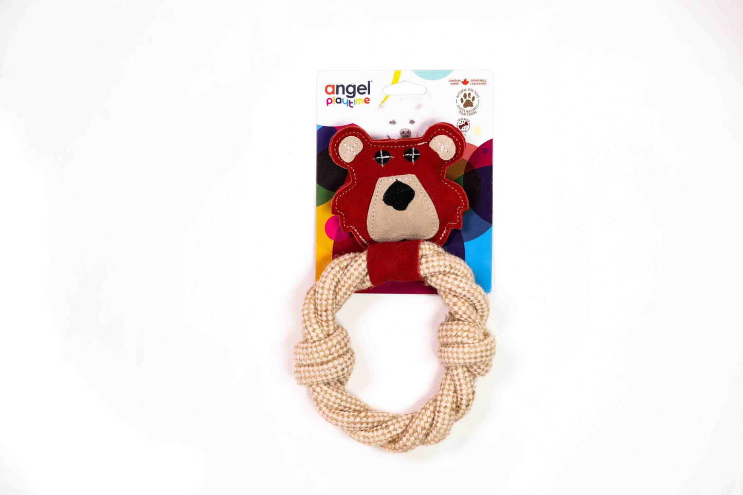 Juguete natural para perros Bear & Rope: tiempo de juego interactivo suave y duradero