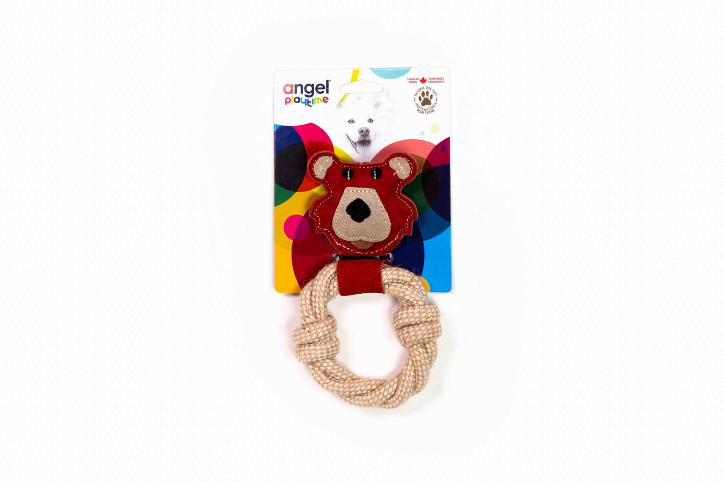 Juguete natural para perros Bear & Rope: tiempo de juego interactivo suave y duradero