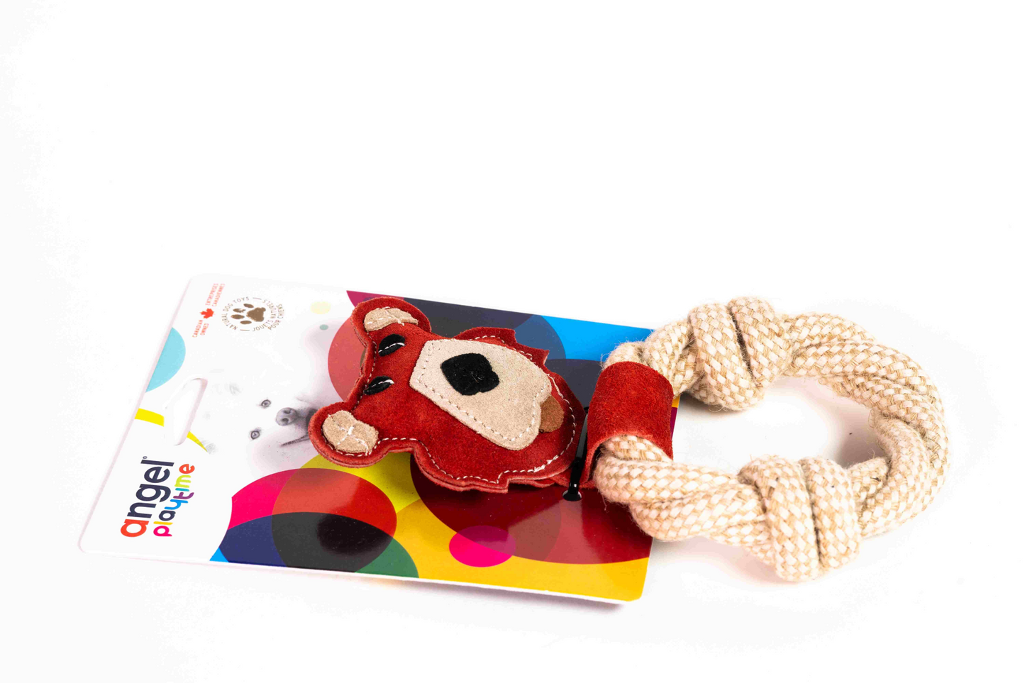 Juguete natural para perros Bear & Rope: tiempo de juego interactivo suave y duradero