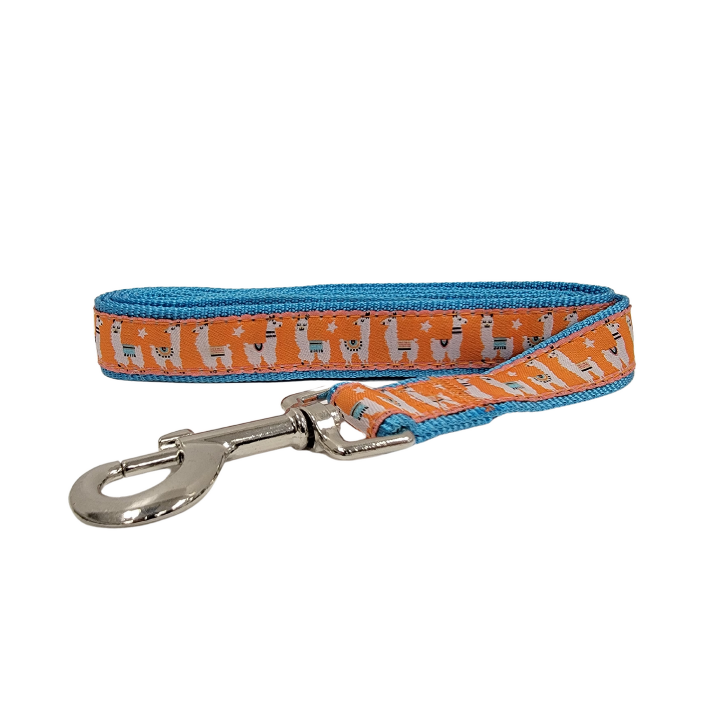 Elegante correa de nailon para perros con diseño de llama bordado (6 pies)