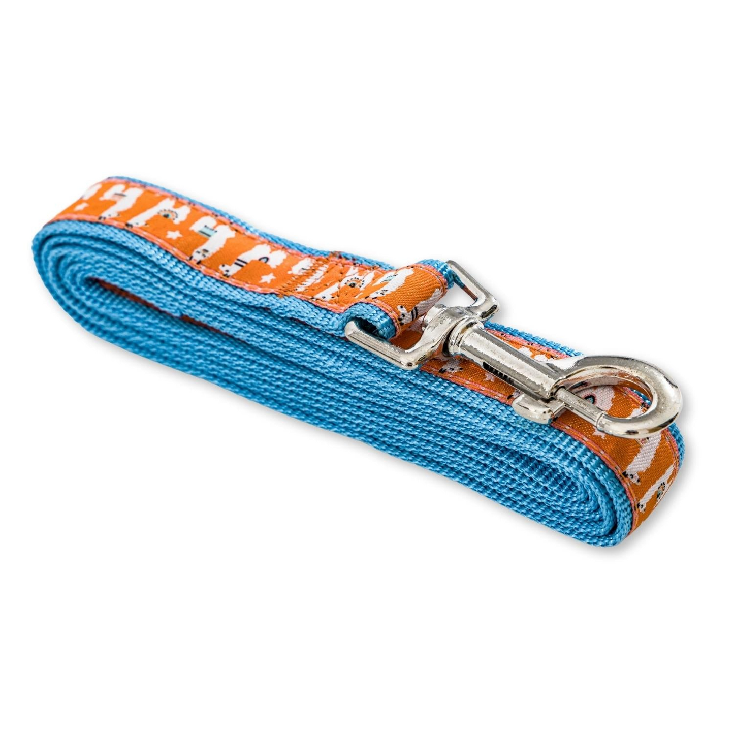 Elegante correa de nailon para perros con diseño de llama bordado (6 pies)