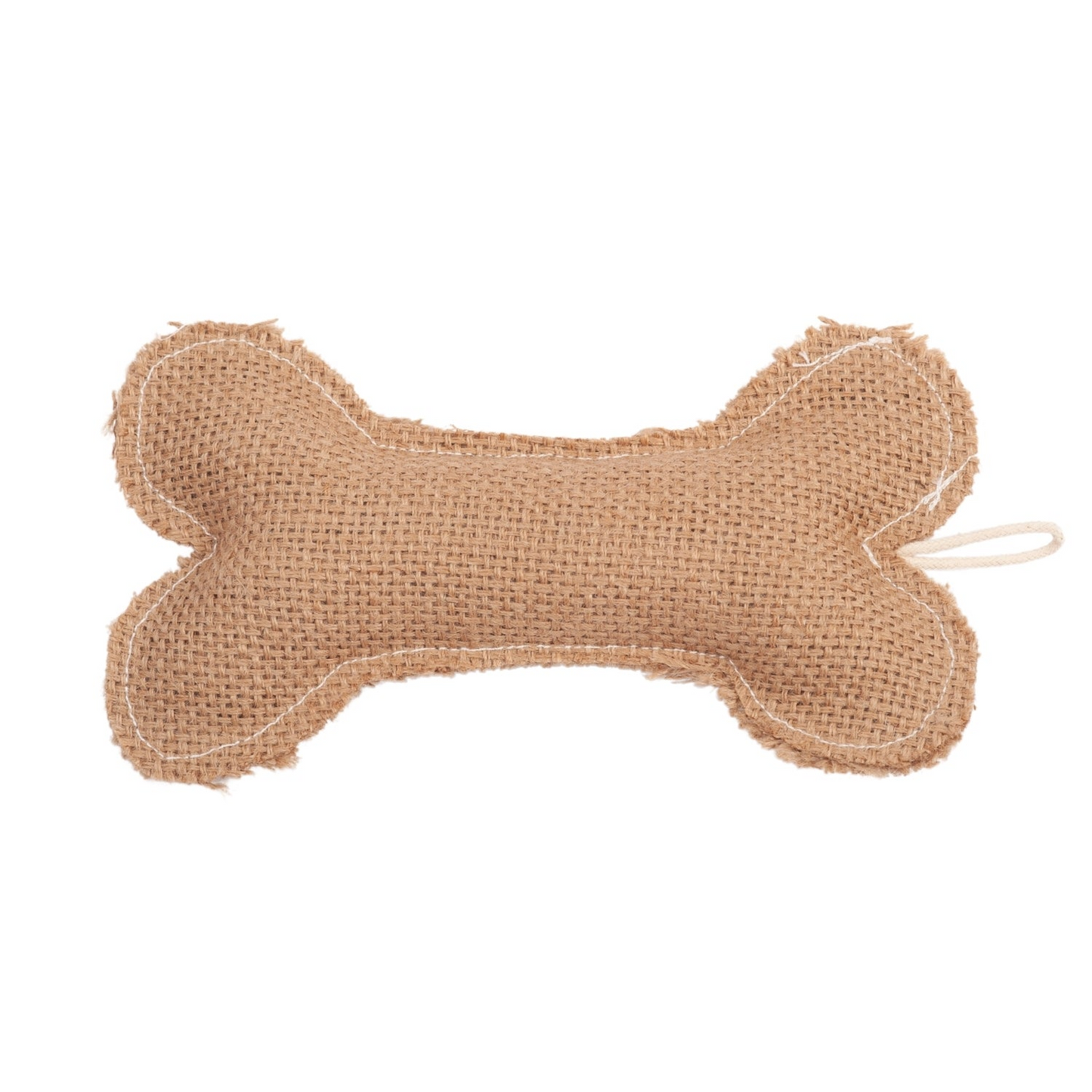 Juguete para masticar para perros con almohada de hueso de yute y cuero Jean ecológico