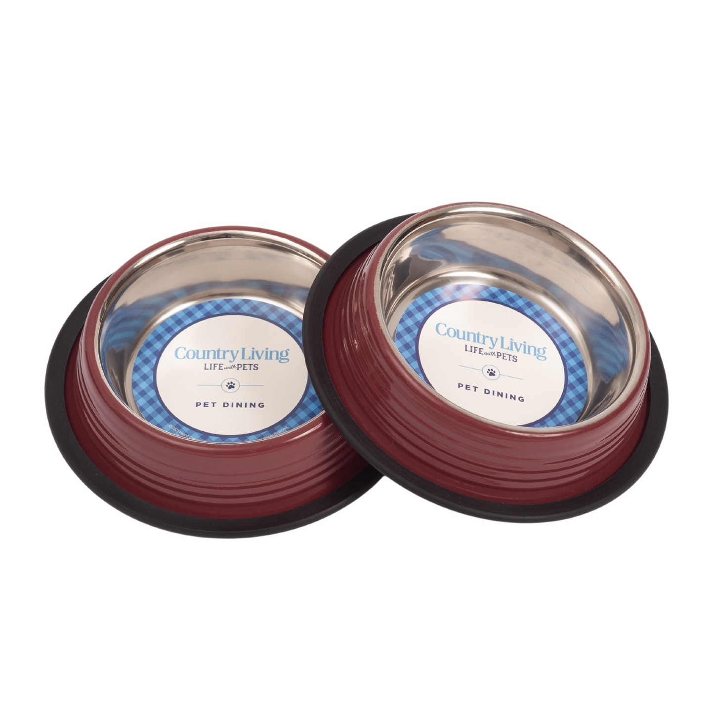 Cuencos para perros no tóxicos de acero inoxidable - Merlot Red