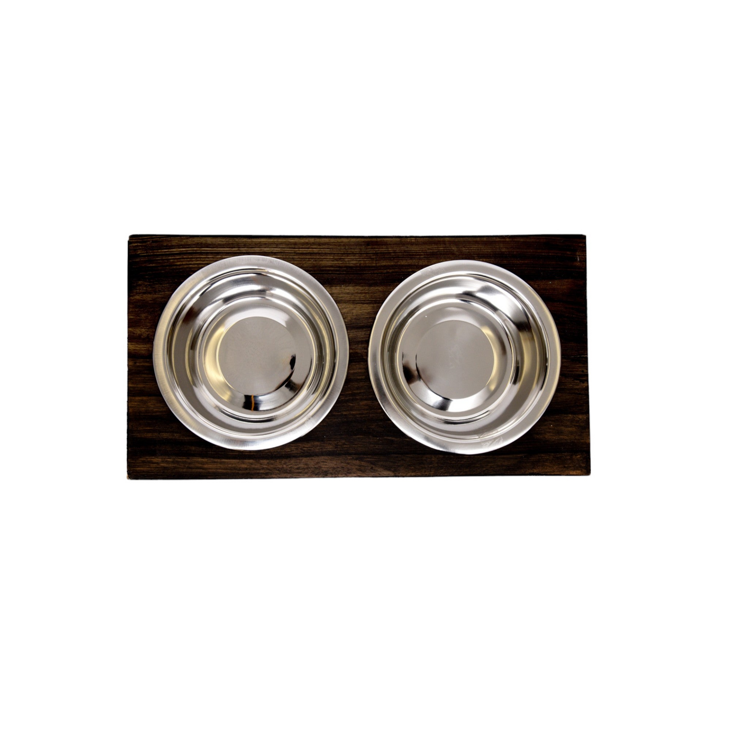 Comedero elevado de madera para perros ecológico (marrón)