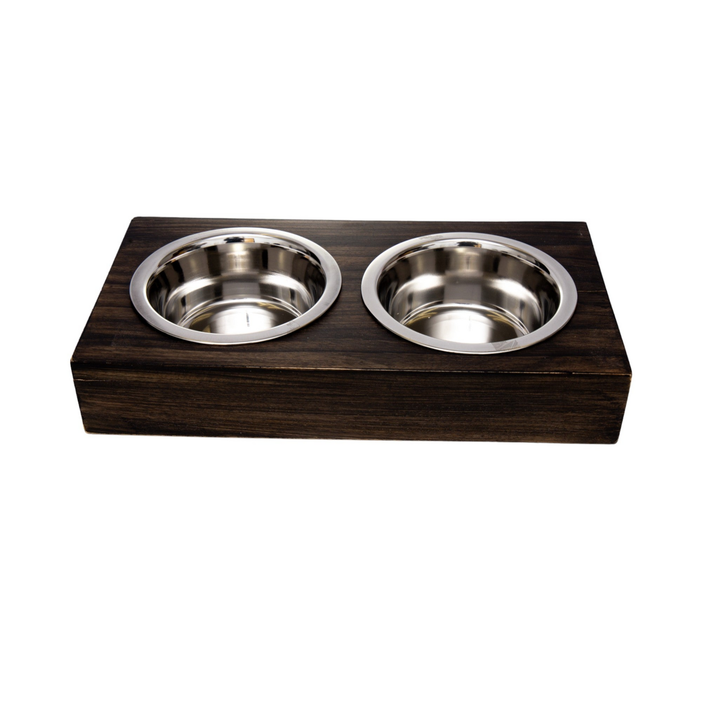 Comedero elevado de madera para perros ecológico (marrón)