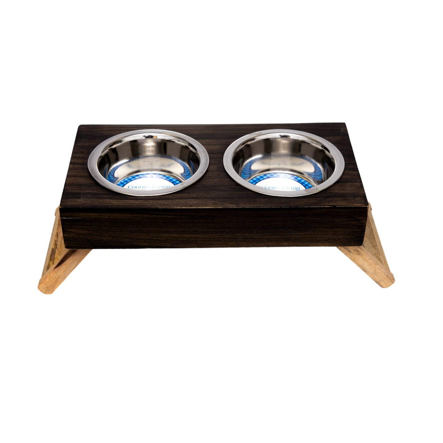 Comedero elevado de madera para perros ecológico (marrón)