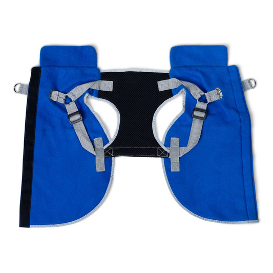 2-in-1 Thermal Dog Fleece Jacket with Integrated Harness - Royal Blue | American Pet Supplies