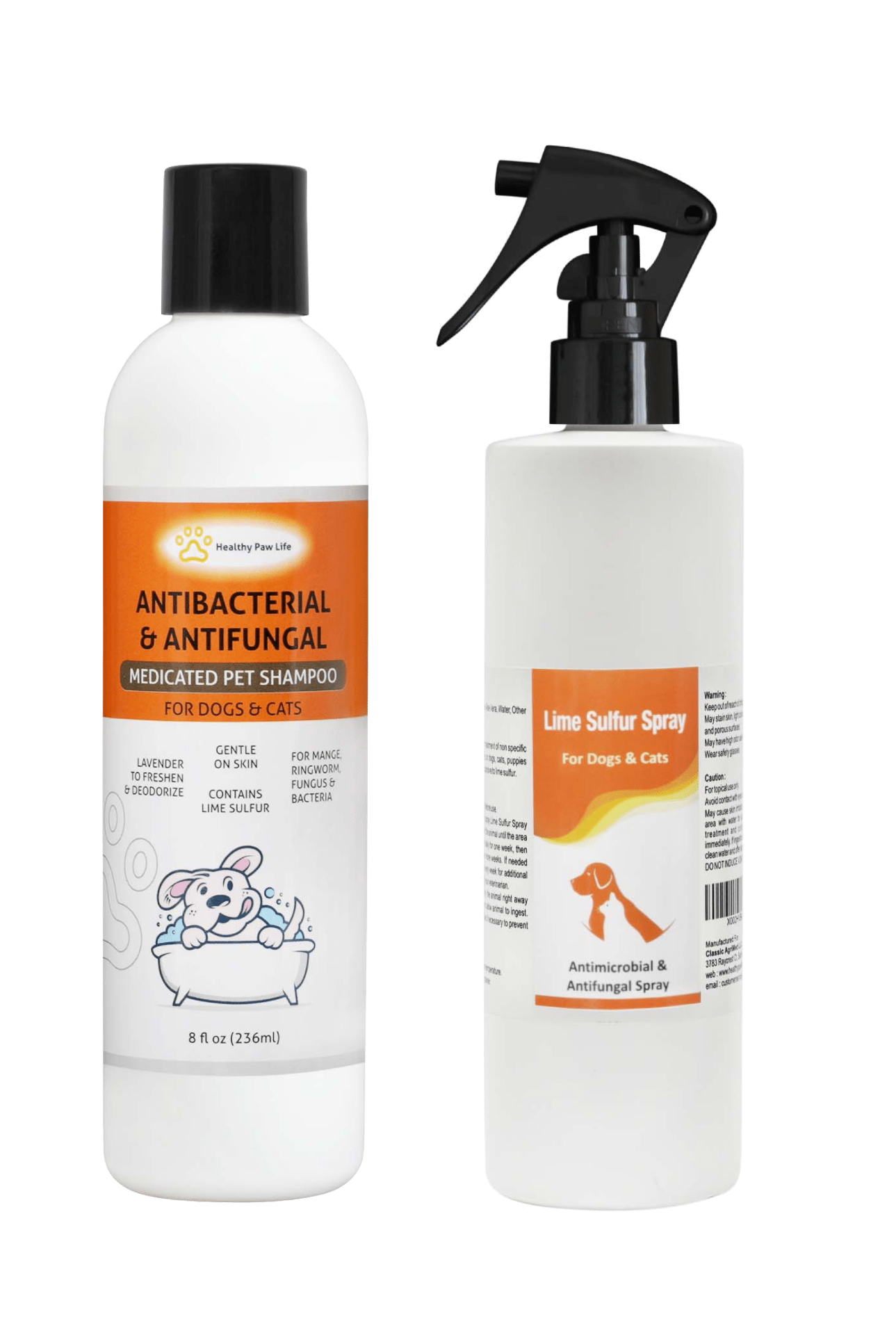 Lime Sulfur Pooch Shampoo and Spray (8 oz each)