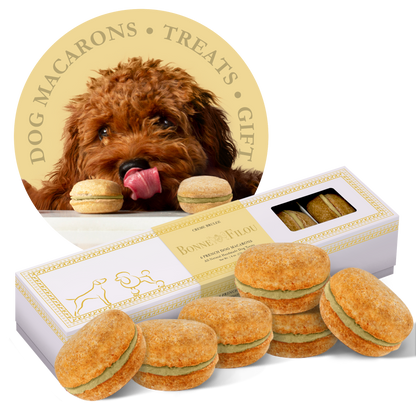 Bonne et Filou Dog Macarons (Count of 6)