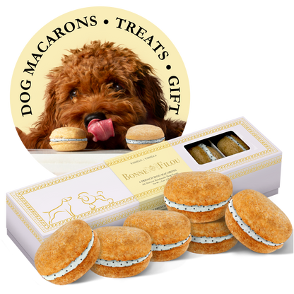 Bonne et Filou Dog Macarons (Count of 6)