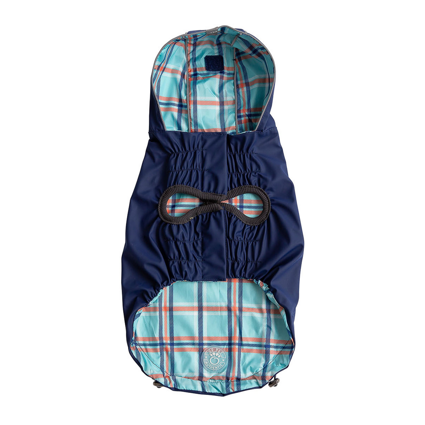 Reversible Elasto-Fit Dog Raincoat - Navy