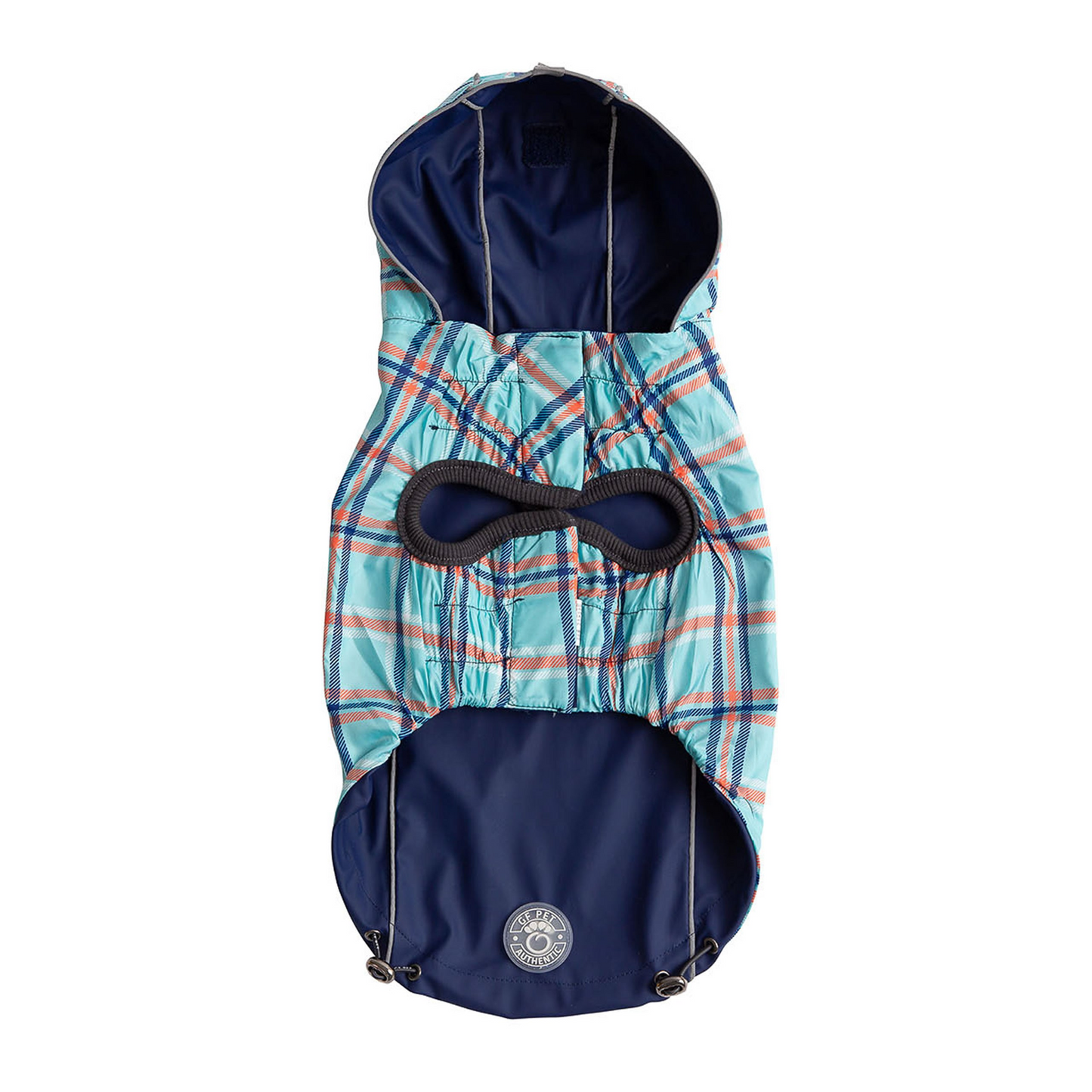 Reversible Elasto-Fit Dog Raincoat - Navy