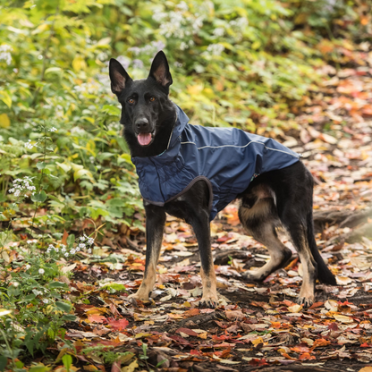 Reversible Elasto-Fit Dog Raincoat - Navy