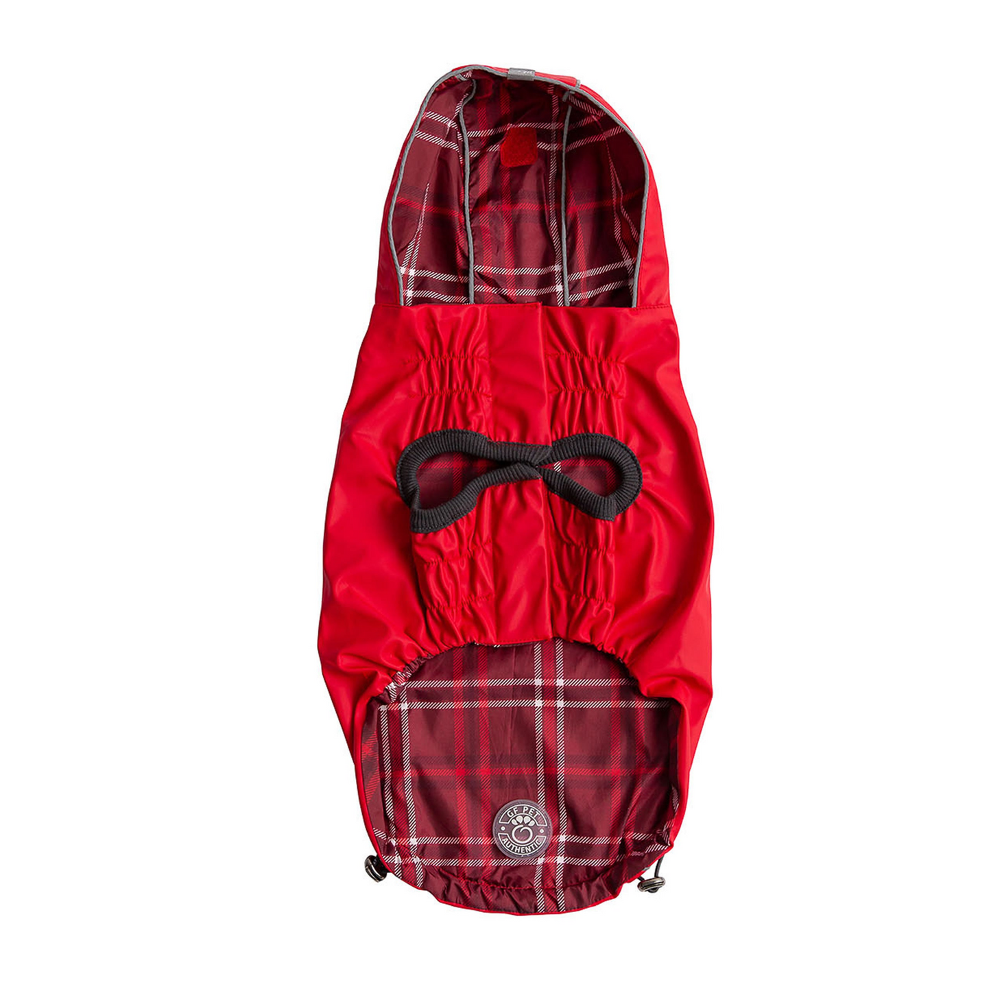 Reversible Elasto-Fit Dog Raincoat - Red