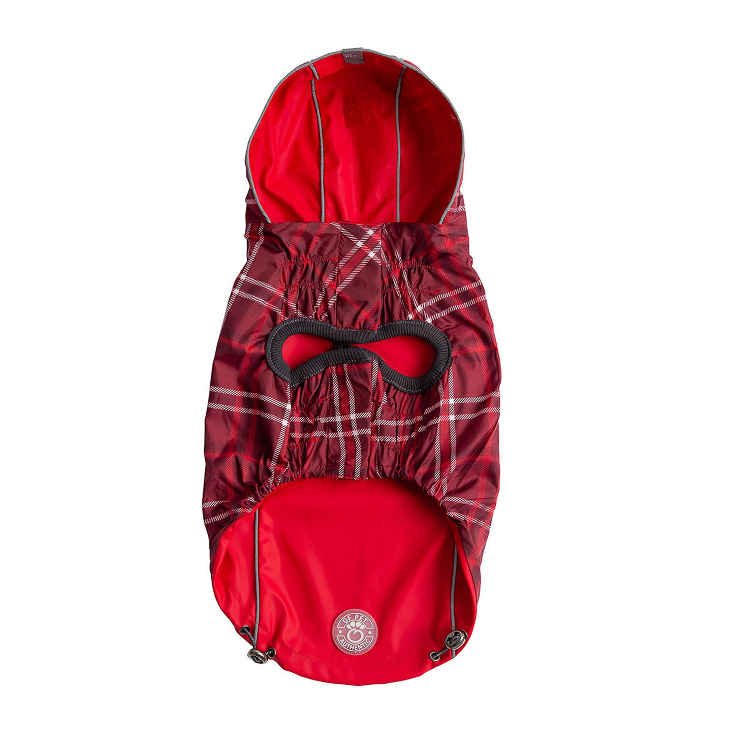 Reversible Elasto-Fit Dog Raincoat - Red