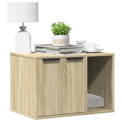 Hidden Cat Litter Box Enclosure with Open Shelf – Engineered Wood | Available in 7 Colors