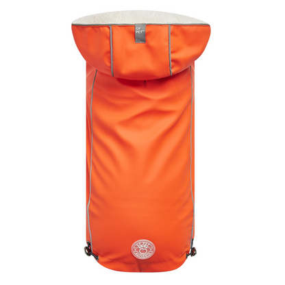 Insulated Dog Raincoat - Orange