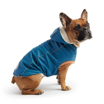 Insulated Dog Raincoat - Dark Blue