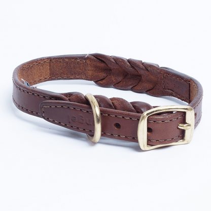 Argentinian Cowhide Leather Braided Collar