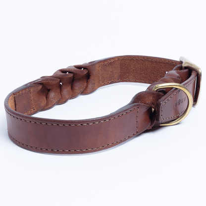 Argentinian Cowhide Leather Braided Collar