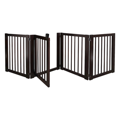 American Trails Freestanding Pet Gate with Door in Espresso Finish