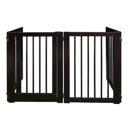 American Trails Freestanding Pet Gate with Door in Espresso Finish