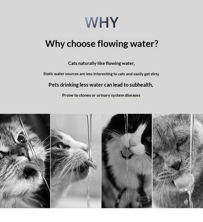 Vividorama 3.2L Stainless Steel Cat Water Fountain – Ultra-Quiet Automatic Faucet Dispenser with Water Level Window